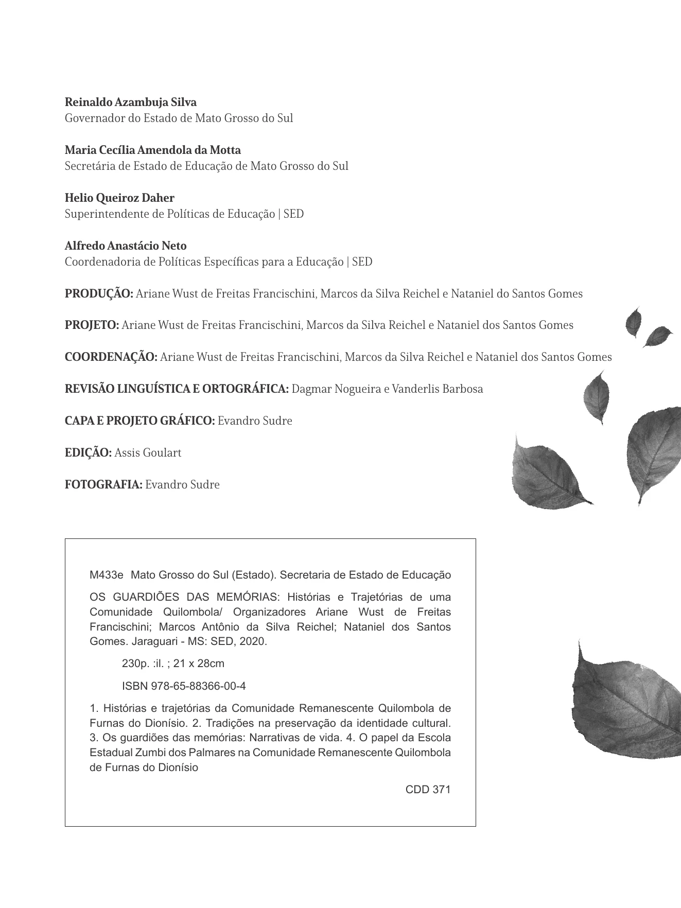 Página 4 do livro Os Guardiões das Memórias