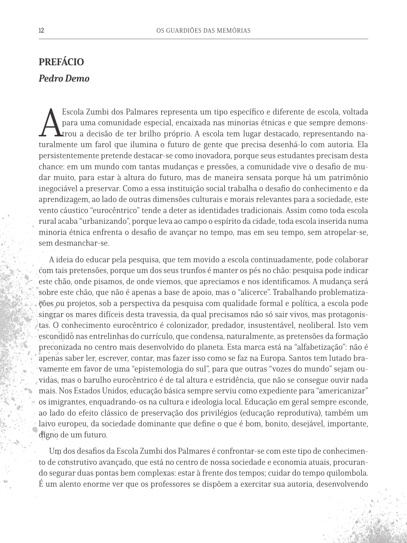 Página 12 do livro Os Guardiões das Memórias