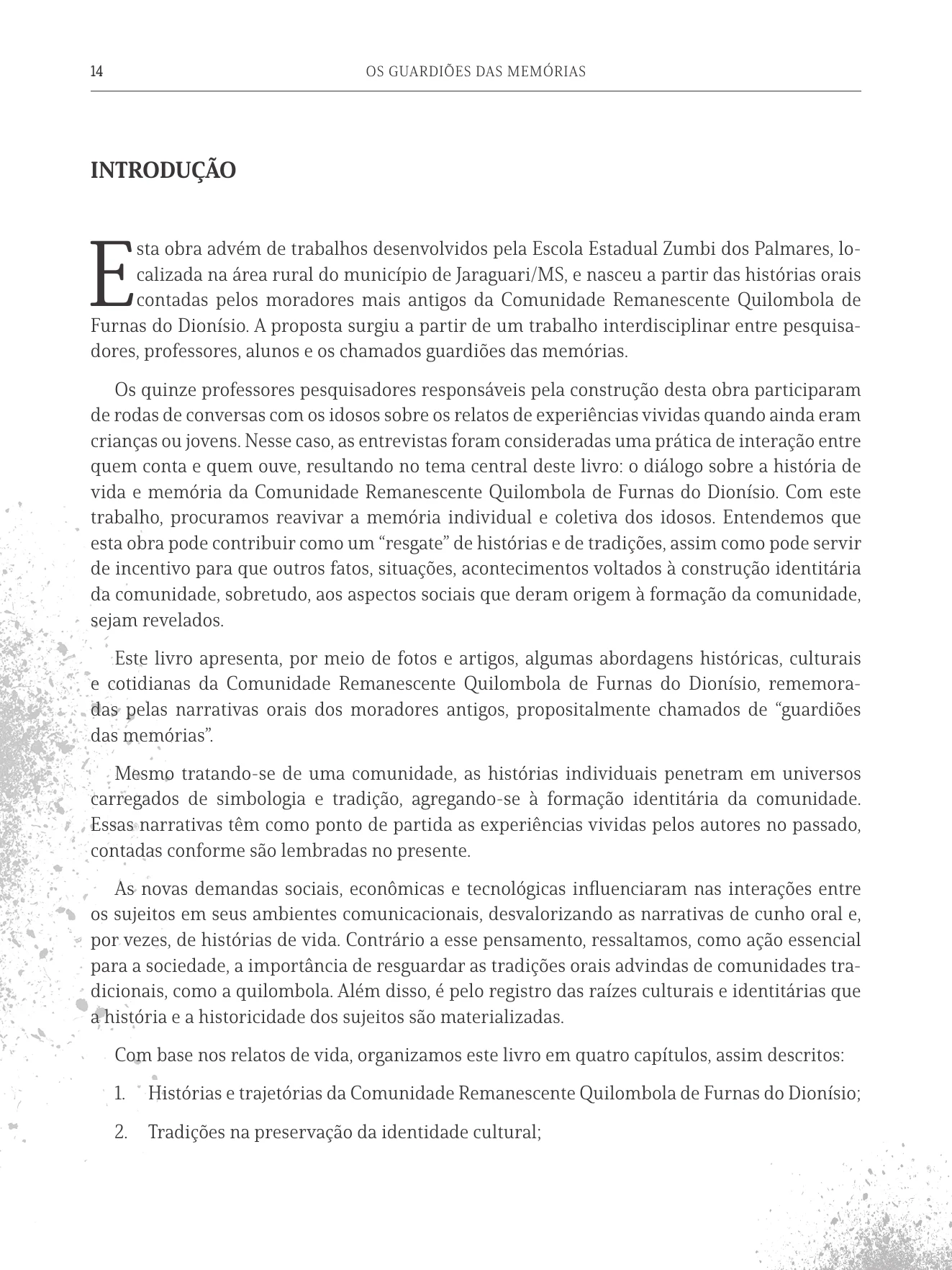 Página 14 do livro Os Guardiões das Memórias