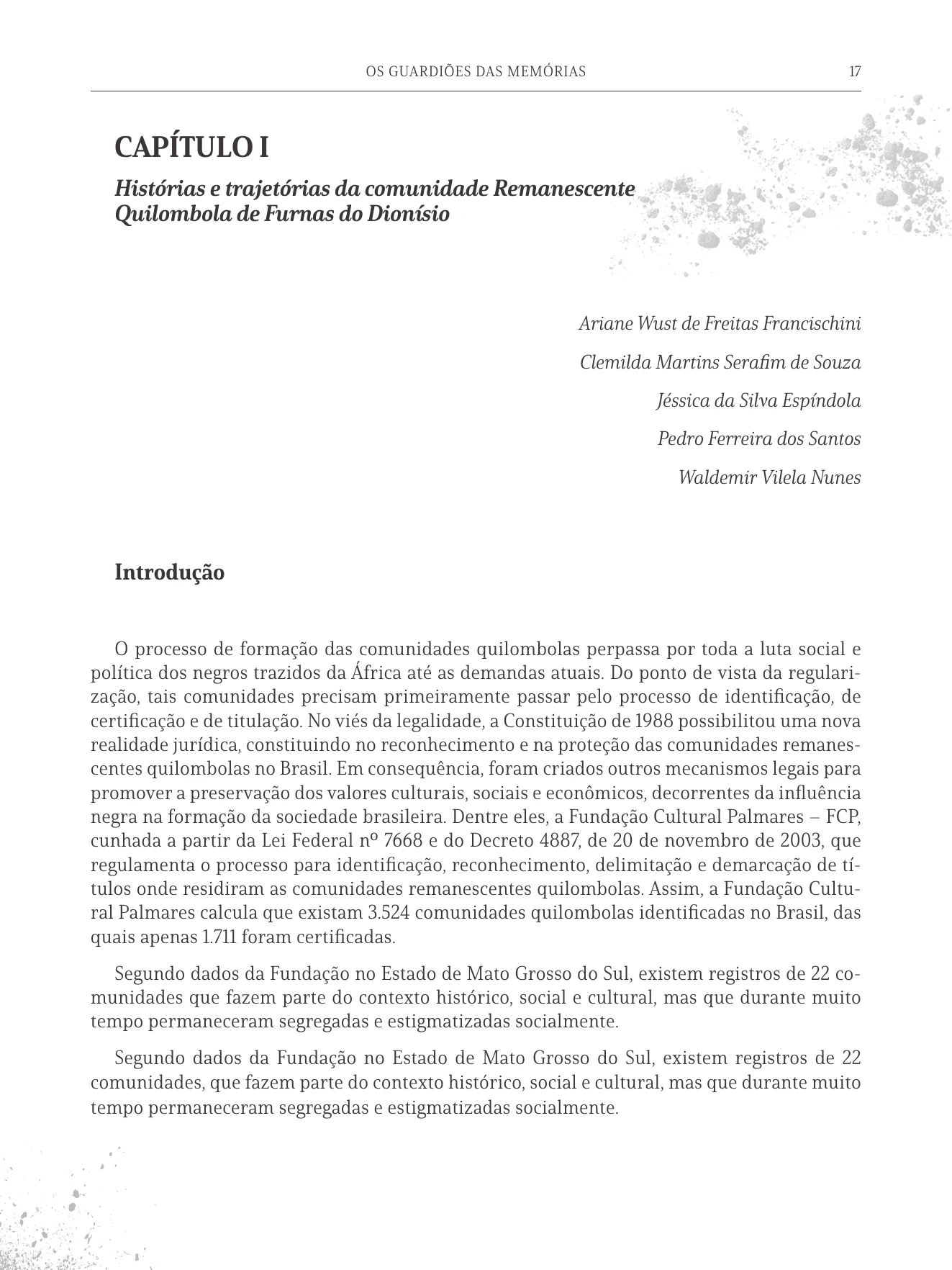 Página 17 do livro Os Guardiões das Memórias