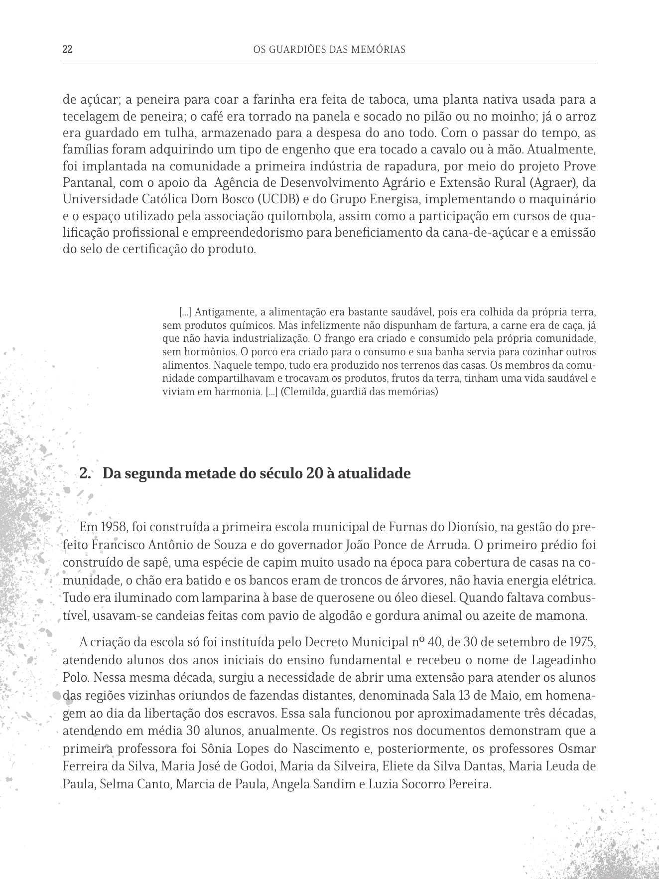 Página 22 do livro Os Guardiões das Memórias