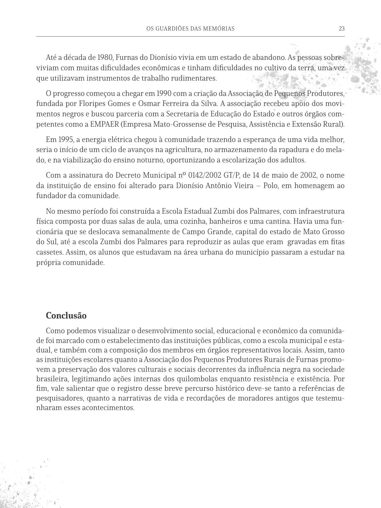 Página 23 do livro Os Guardiões das Memórias