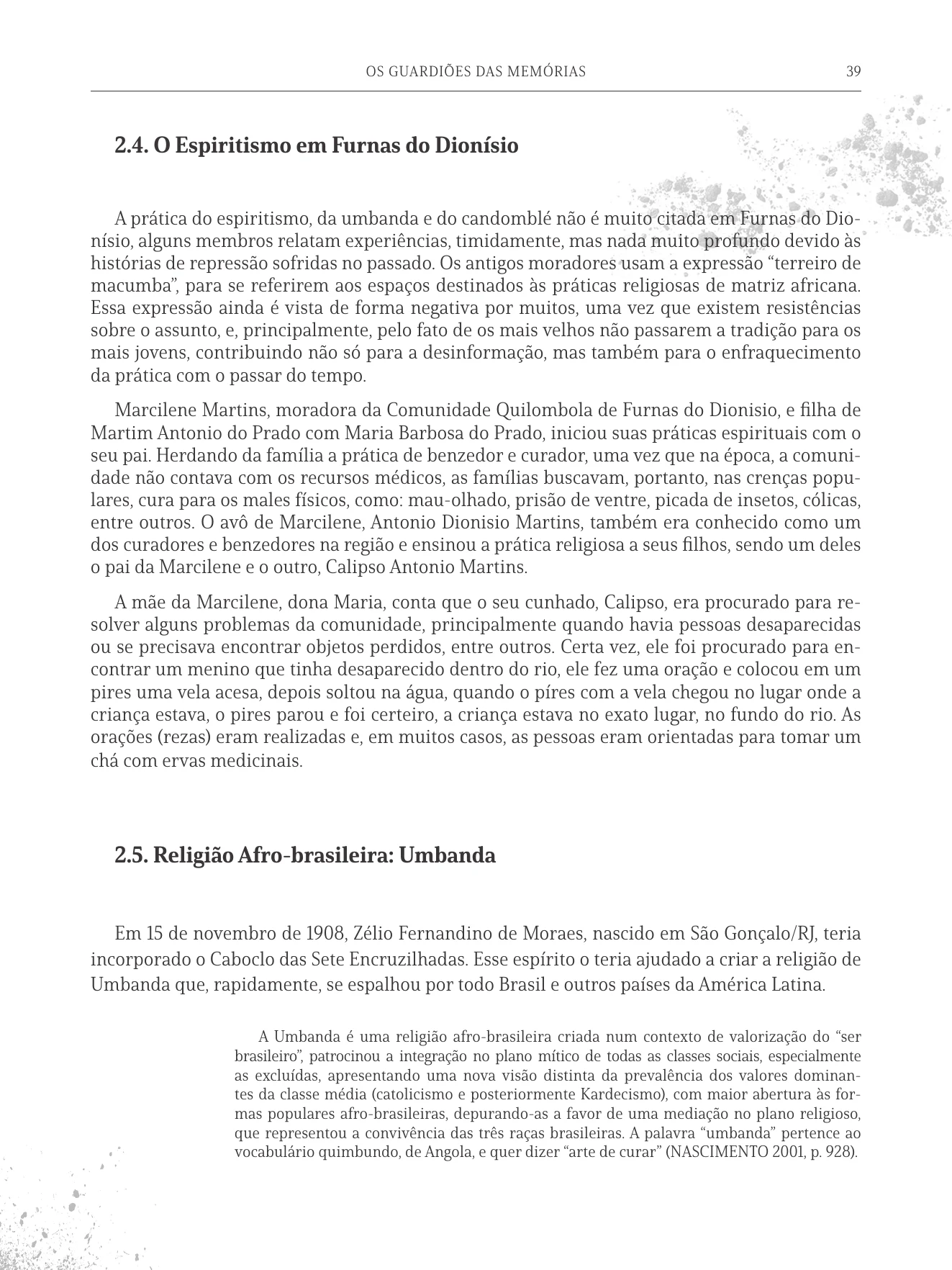 Página 39 do livro Os Guardiões das Memórias