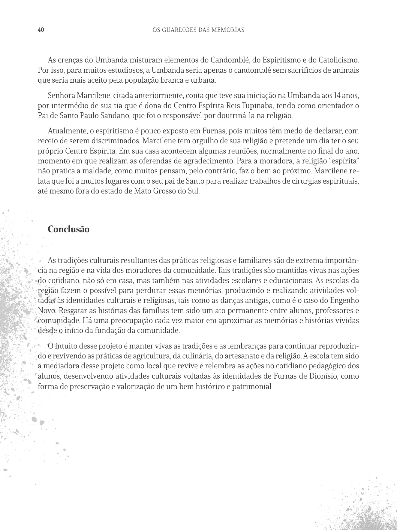Página 40 do livro Os Guardiões das Memórias