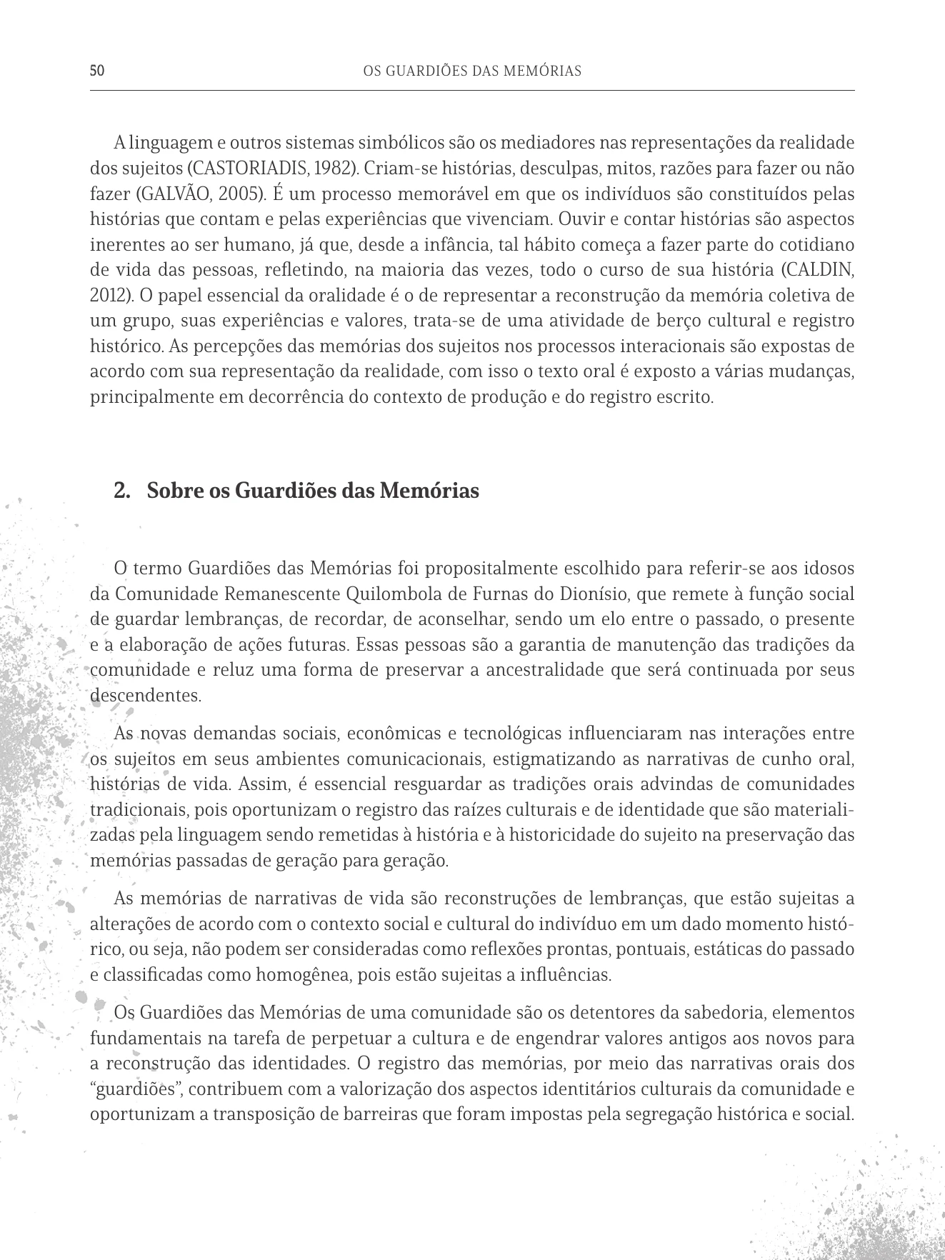 Página 50 do livro Os Guardiões das Memórias