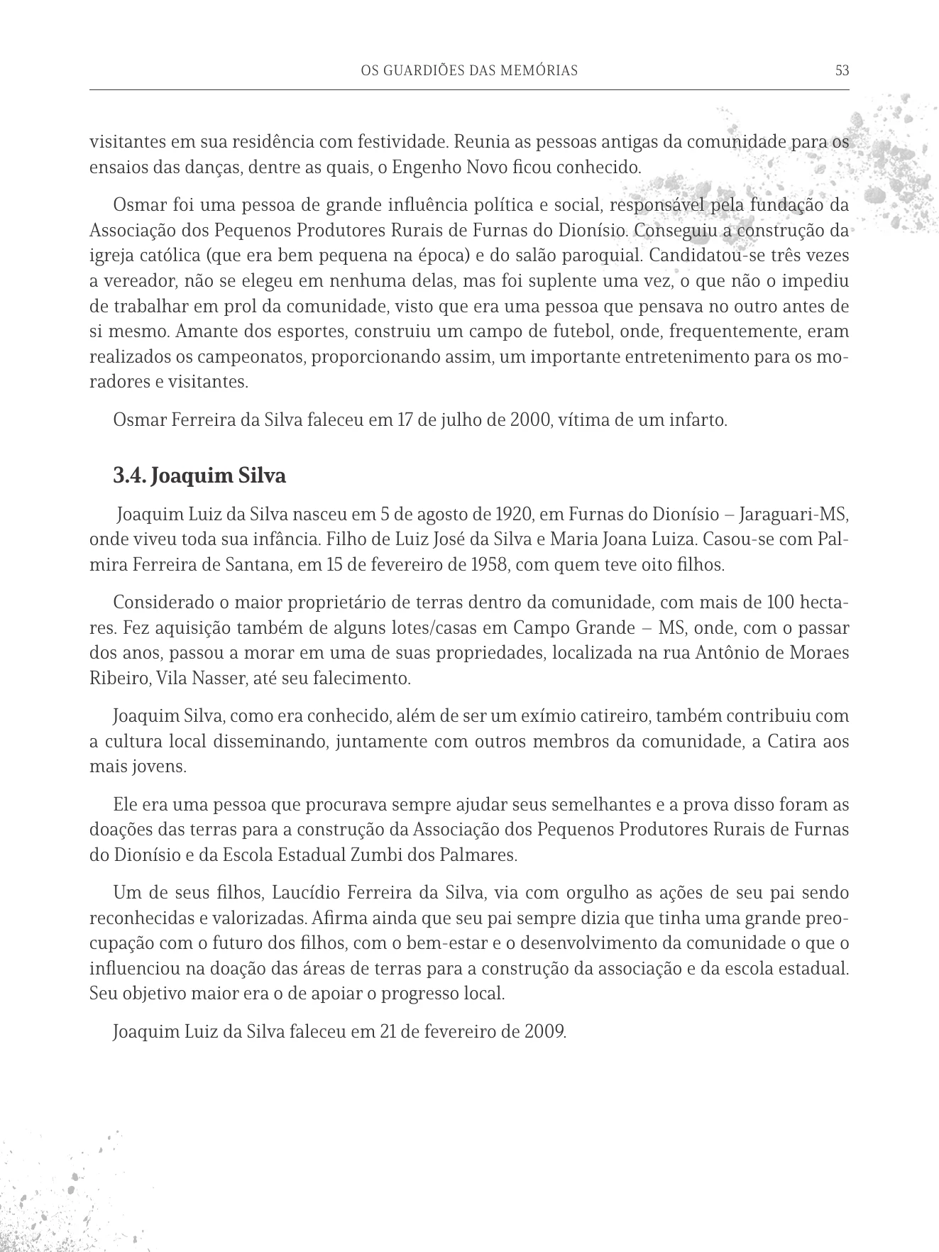 Página 53 do livro Os Guardiões das Memórias