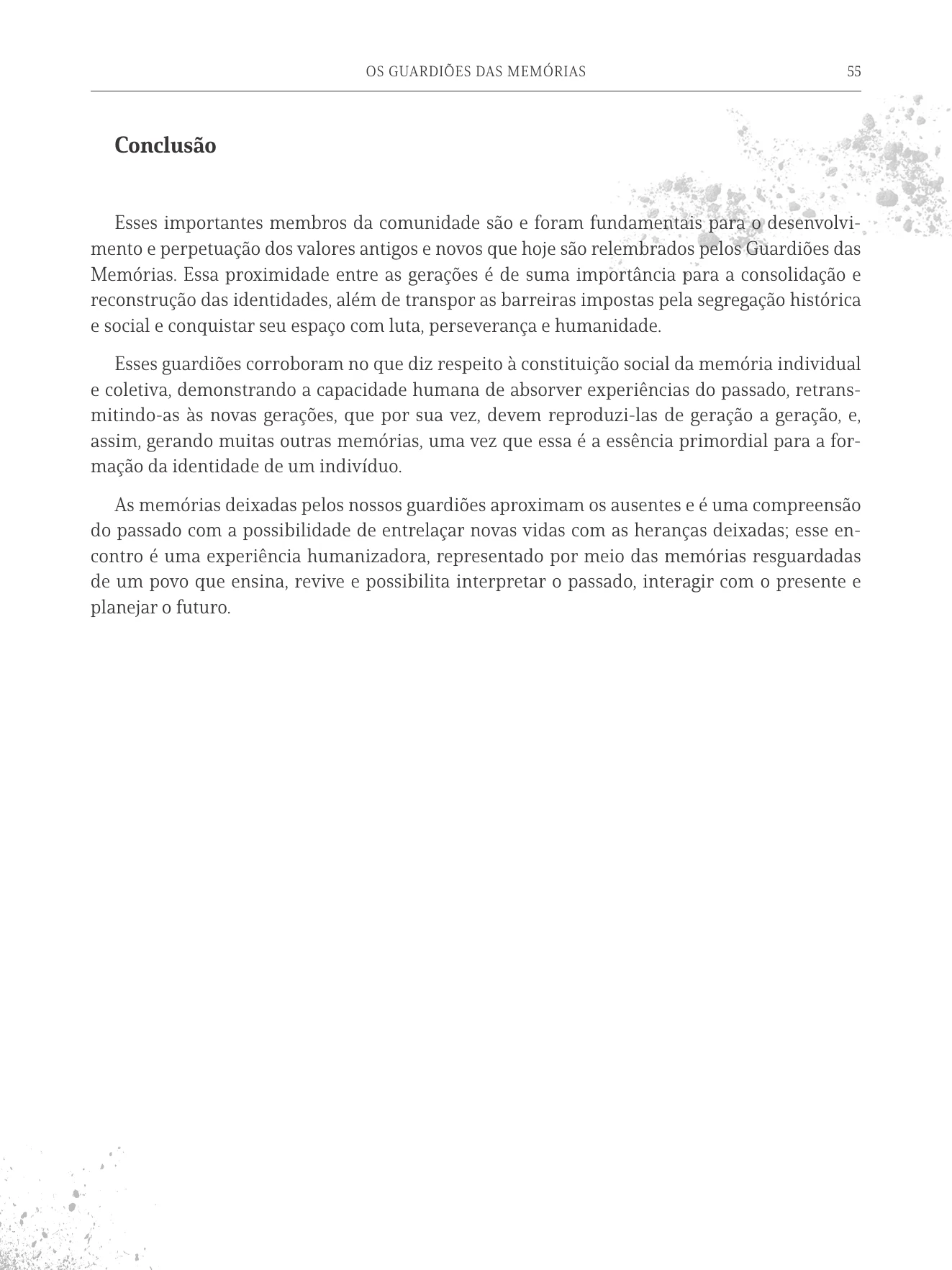 Página 55 do livro Os Guardiões das Memórias