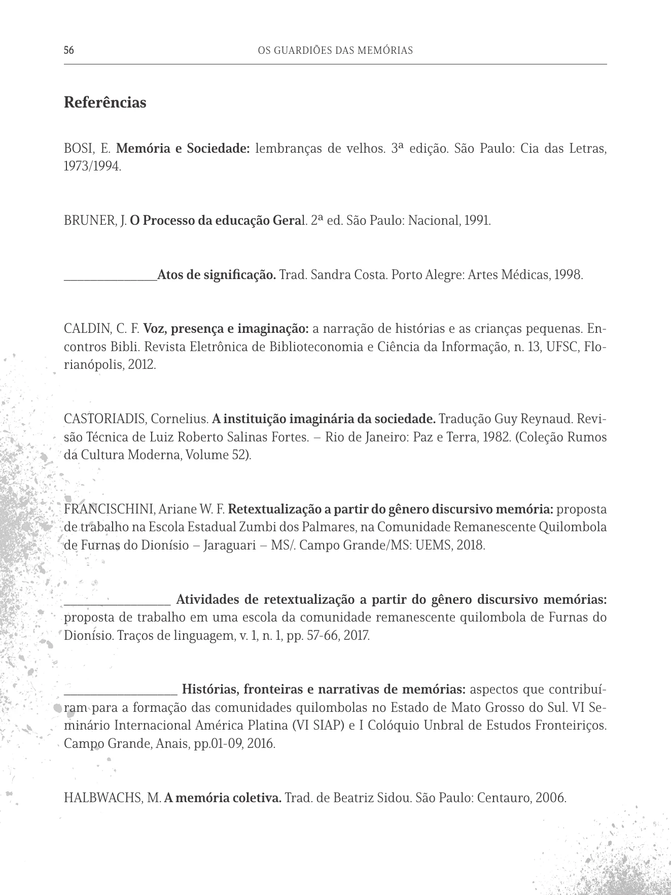 Página 56 do livro Os Guardiões das Memórias
