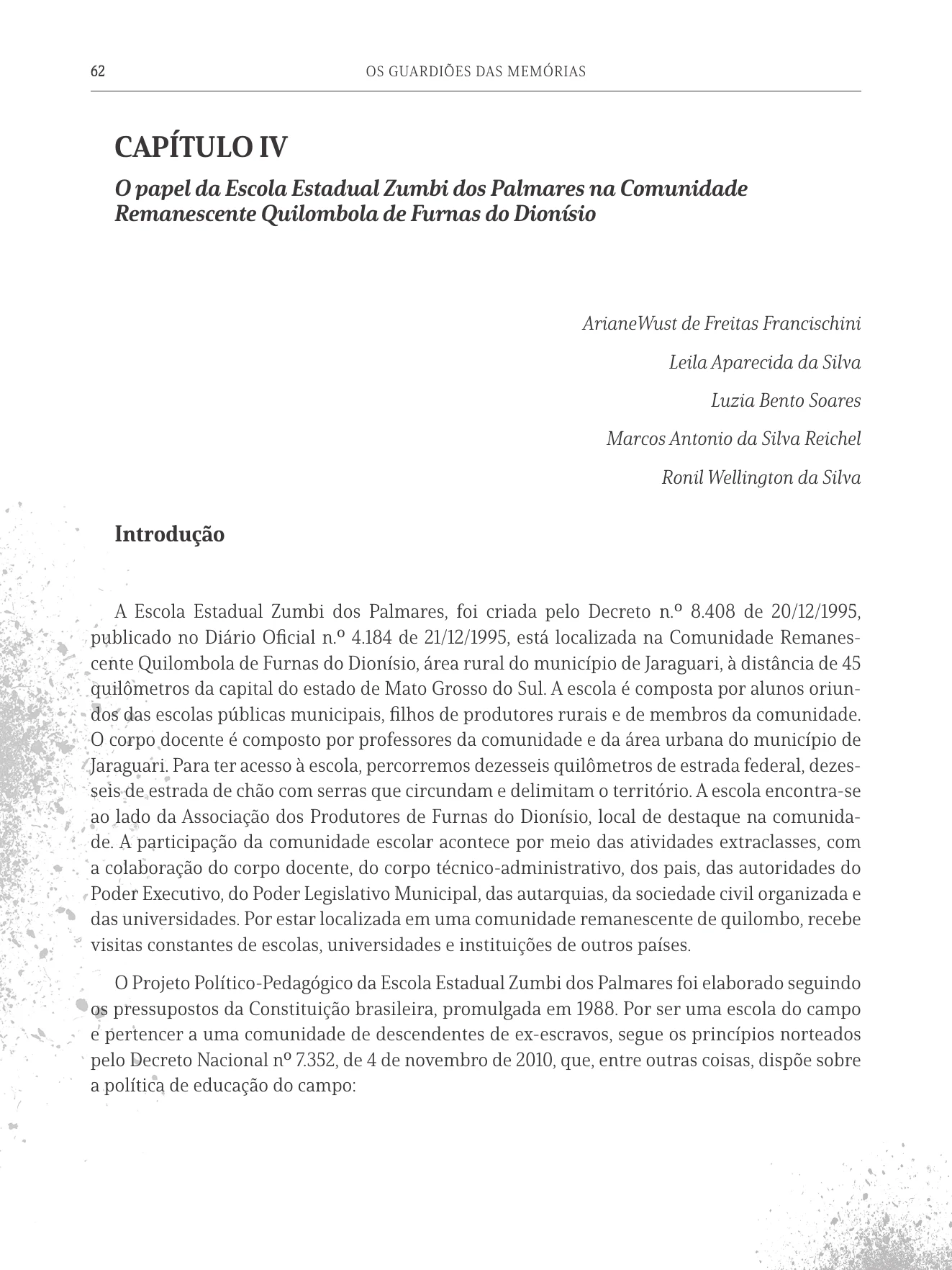 Página 62 do livro Os Guardiões das Memórias