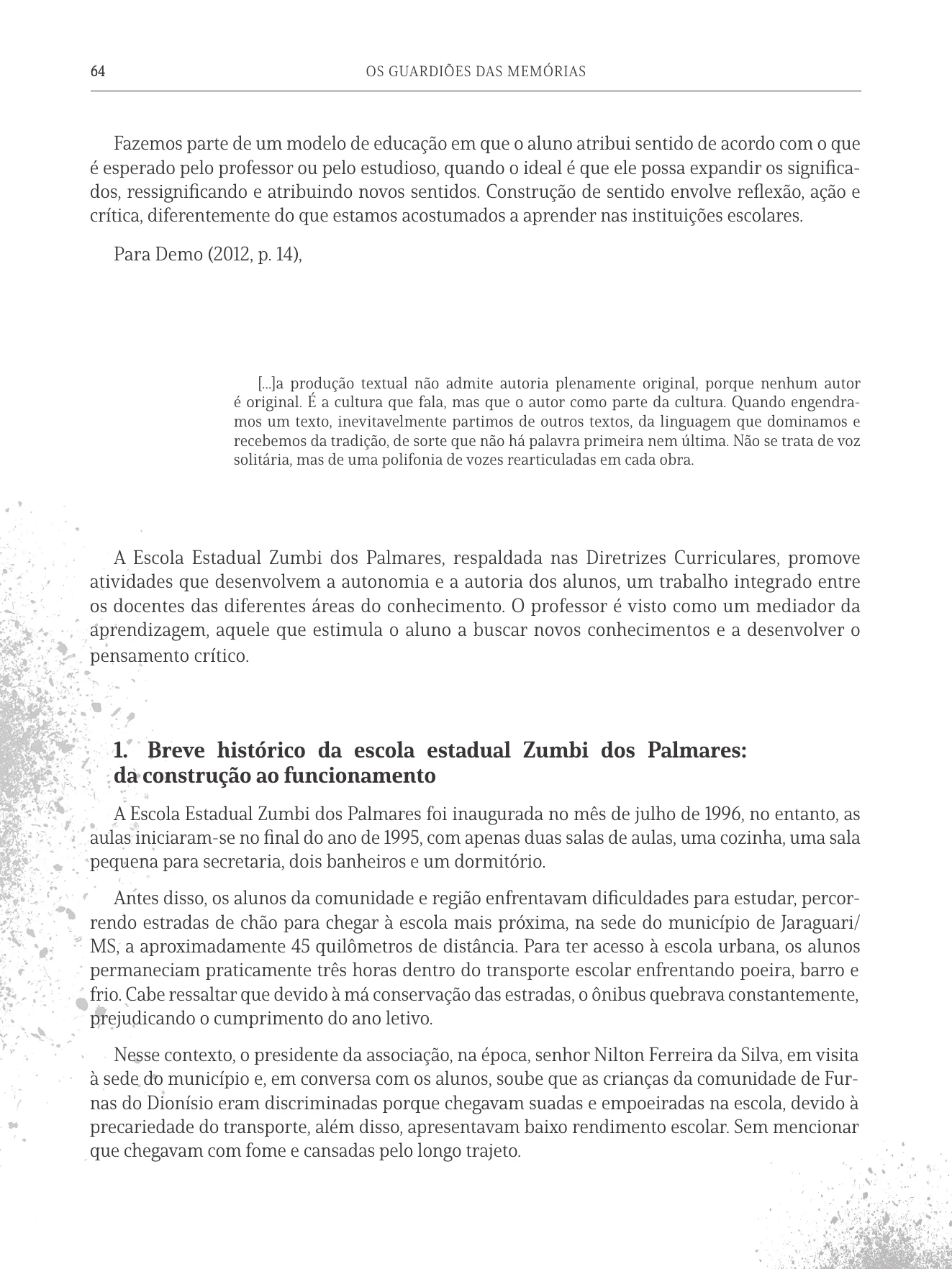 Página 64 do livro Os Guardiões das Memórias