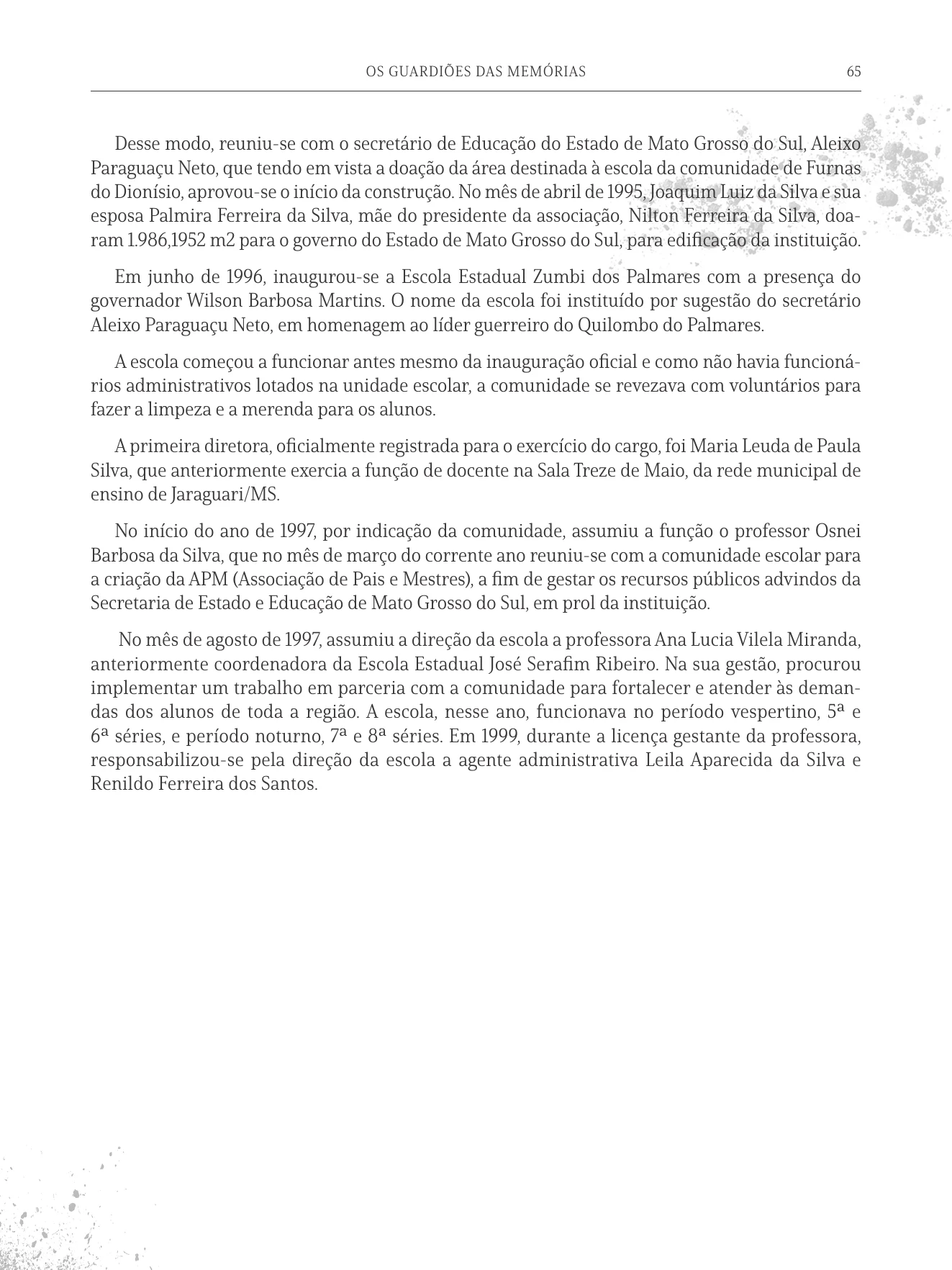 Página 65 do livro Os Guardiões das Memórias
