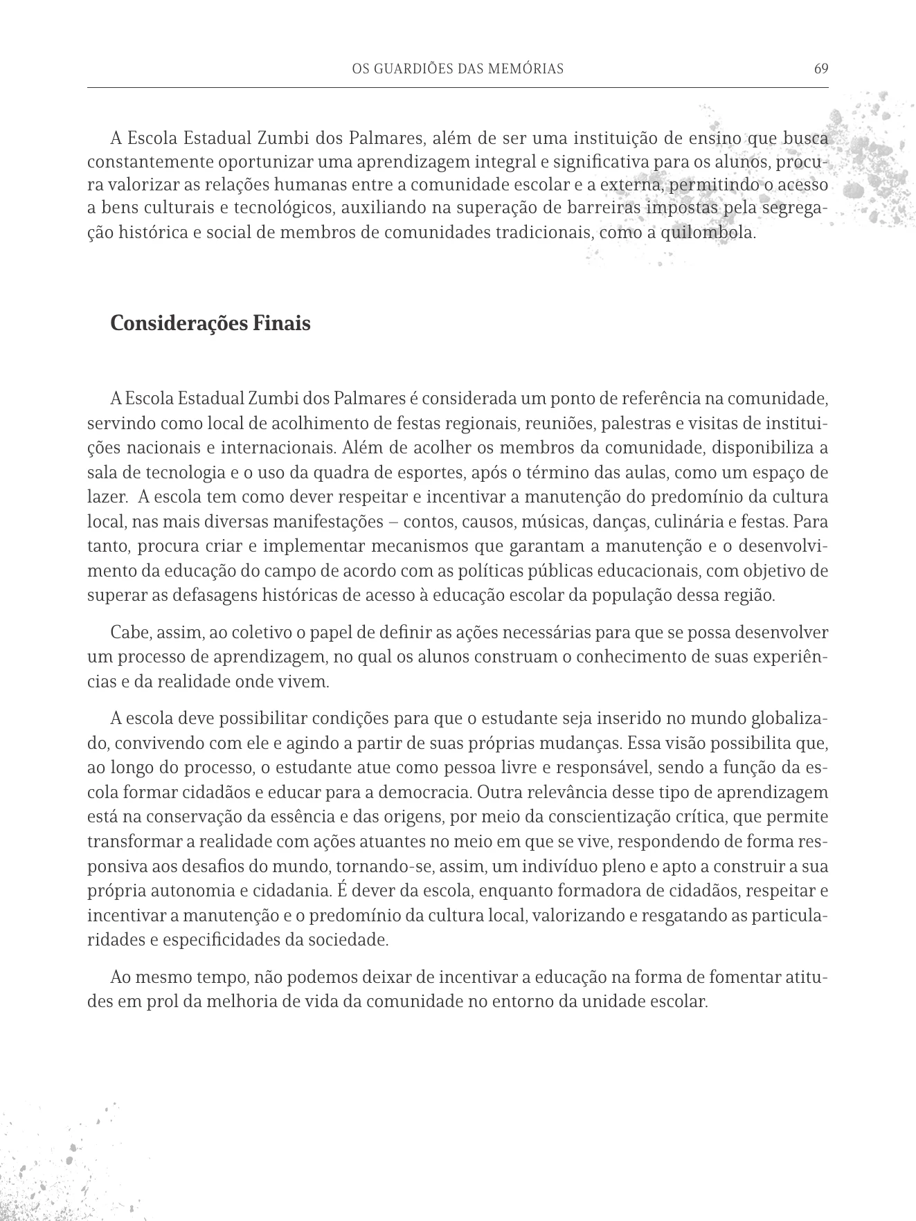 Página 69 do livro Os Guardiões das Memórias