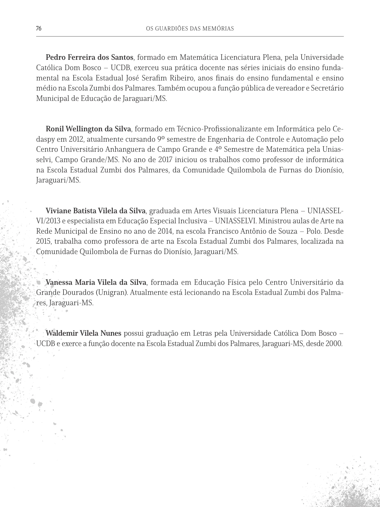 Página 76 do livro Os Guardiões das Memórias